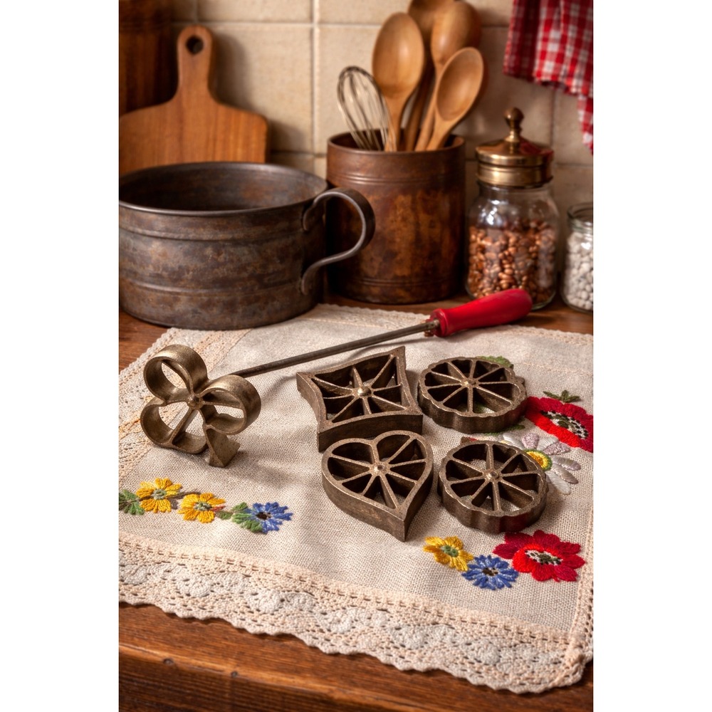 Vintage Rosette Iron Forms set of 4 card deck shapes